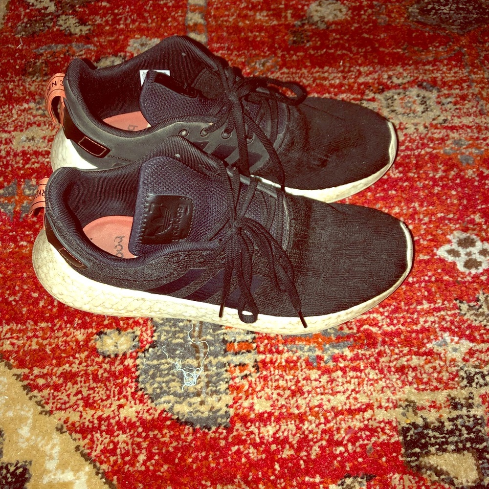 Adidas nmd size 10 black and white
